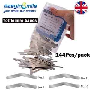 144Pcs Dental Tofflemire Universal Matrix Bands Stainless Steel 0.015'' #1#2#3#4 - Picture 1 of 16