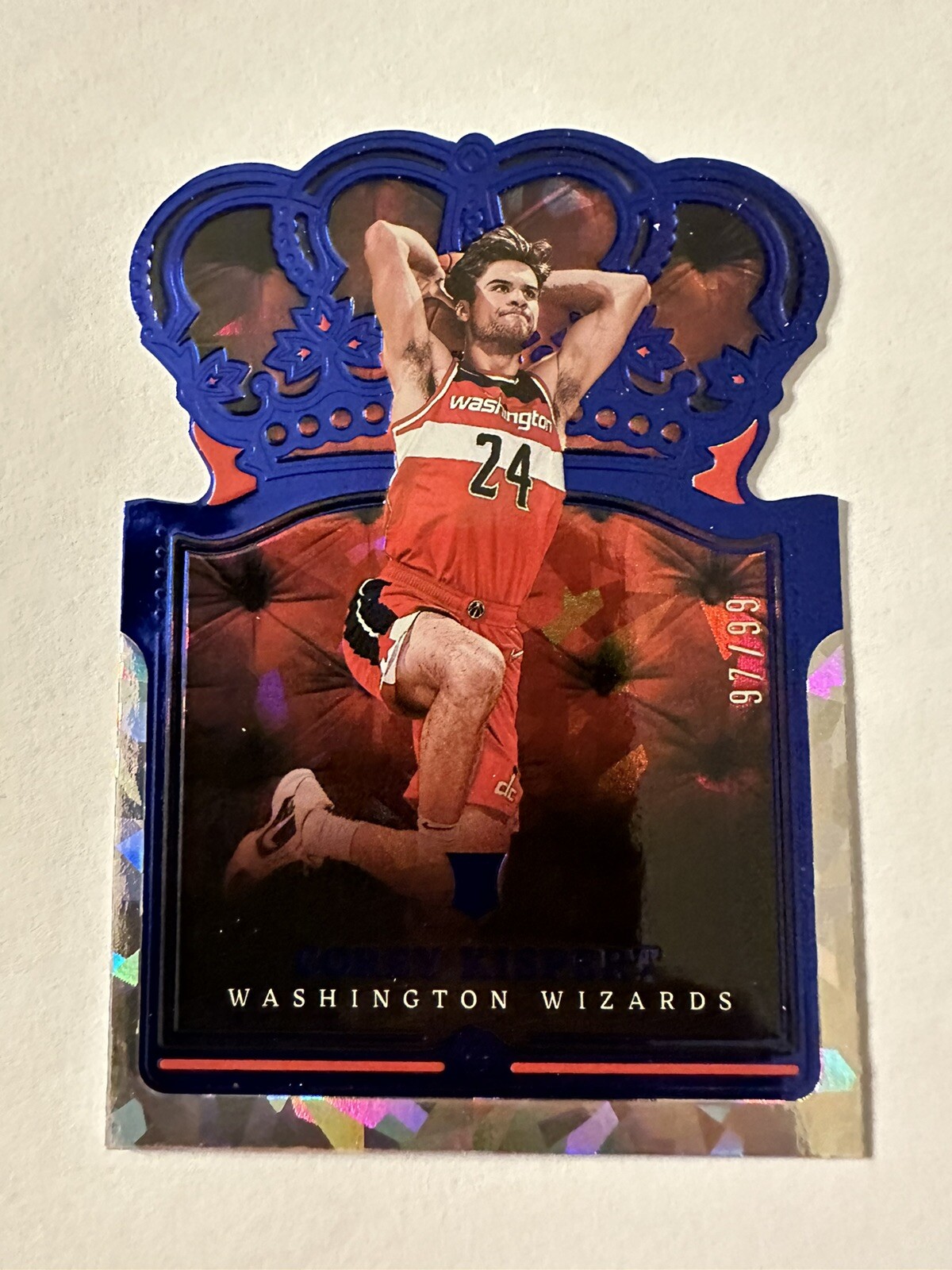 2021-22 Panini Crown Royale Crystal Blue #3 Corey Kispert /99 Wizards Rookie RC