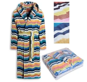 Accappatoio con cappuccio in Spugna Unisex 100% Puro Cotone MISSONI HOME WILBUR - Foto 1 di 7