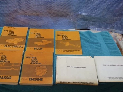 Juego manual Ford Shop 1974-1975 Torino Cougar Maverick Mustang concesionario conjunto cableado Foto 1 de 4