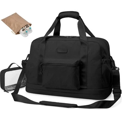 Bolsas de fin de semana para mujer, bolsa de gimnasio con compartimento para zapatos, bolsa de lona de viaje con... Foto 1 de 4