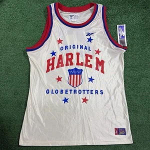 Vintage Reebok Harlem Globetrotters Jersey XL 1996 NWT Red White Blue - Picture 1 of 9