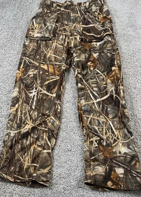 Gamehide Hush Hide Camo Hunting Pants Soft Silent Break Up Mossy Oak Mens Large - Image 1 of 4
