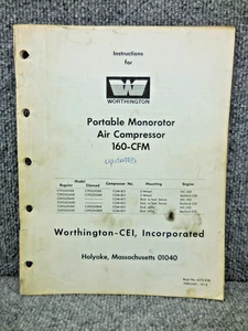Compresor de Aire Portátil Worthington 160 CFM Azul Bruto Manual de Operación - Imagen 1 de 4