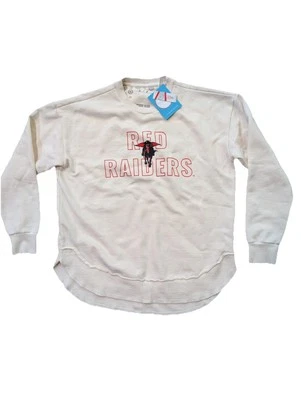 Texas Tech Sweater Women's Small Beige Red Raider Pullover Sweatshirt - Image 1 of 4