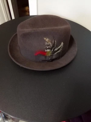 Chapéu masculino marrom escuro Jaxon - Imagem 1 de 3