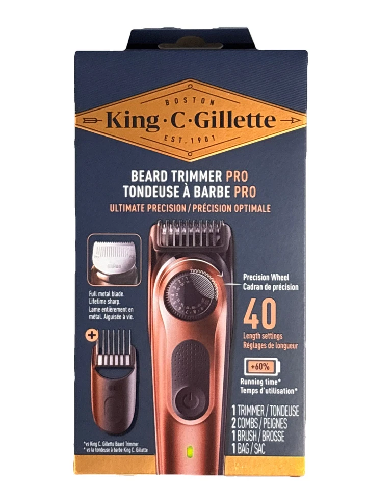 Новый King C. Gillette борода триммер мужчин беспроводной перезаряжаемый электрическая бритва открытый - Изображение 1 из 2