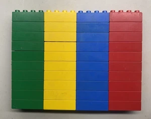 Lego Duplo Lote De (40) Ladrillos 2x4 Primarios Rojo Azul Amarillo Verde Colores Piezas - Imagen 1 de 2