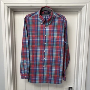 Polo Ralph Lauren Shirt Men's Large Multicoloured Check Button Down Long Sleeved - Picture 1 of 12