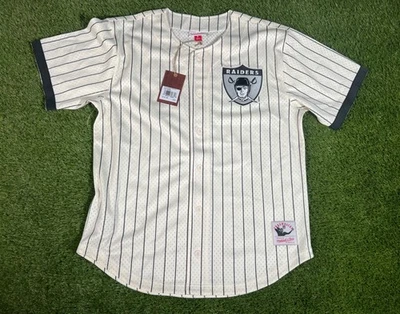 Nueva con etiquetas Camiseta a Rayas de Fútbol Americano NFL Auténtica Retro Los Angeles Raiders L Foto 1 de 4