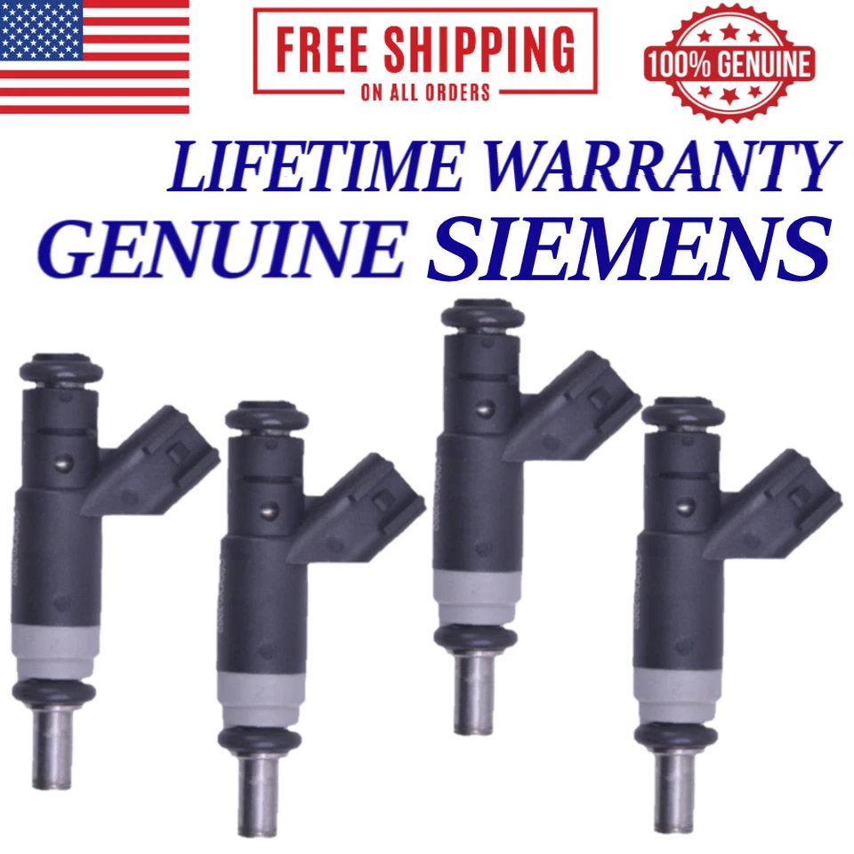NUEVO JUEGO DE 4 inyectores de combustible Siemens OEM para Jeep Patriot 2007-2017 2,0 L/2,4 L I4 Foto 1 de 3