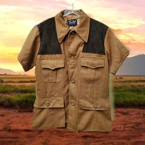 Vintage 70s Redhead Shooting Duck Hunting Jacket Size 42 Game Pouches - Picture 1 of 9