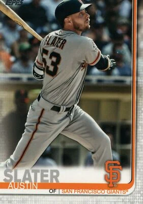 #594 Austin Slater San Francisco Giants 2019 Topps Series 2 Baseball Card GAU - Image 1 of 2