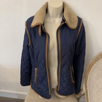 CREMIEUX WOMEN'S BLUE SOFT SHELL QUILTED FRONT ZIP JACKET Size Small - Image 1 of 4