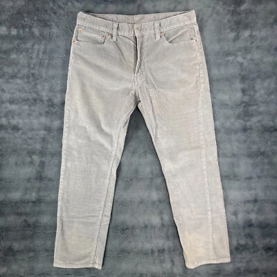 Pantalones de pana Levis 511 para hombre 36x30 gris ajustado pierna elástica Y2K Foto 1 de 4