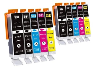 10x Patronen XXL für PGI580 CLI581 CANON Pixma TS705 TS6150 TS6350 TS6351 TR7550 - Bild 1 von 34