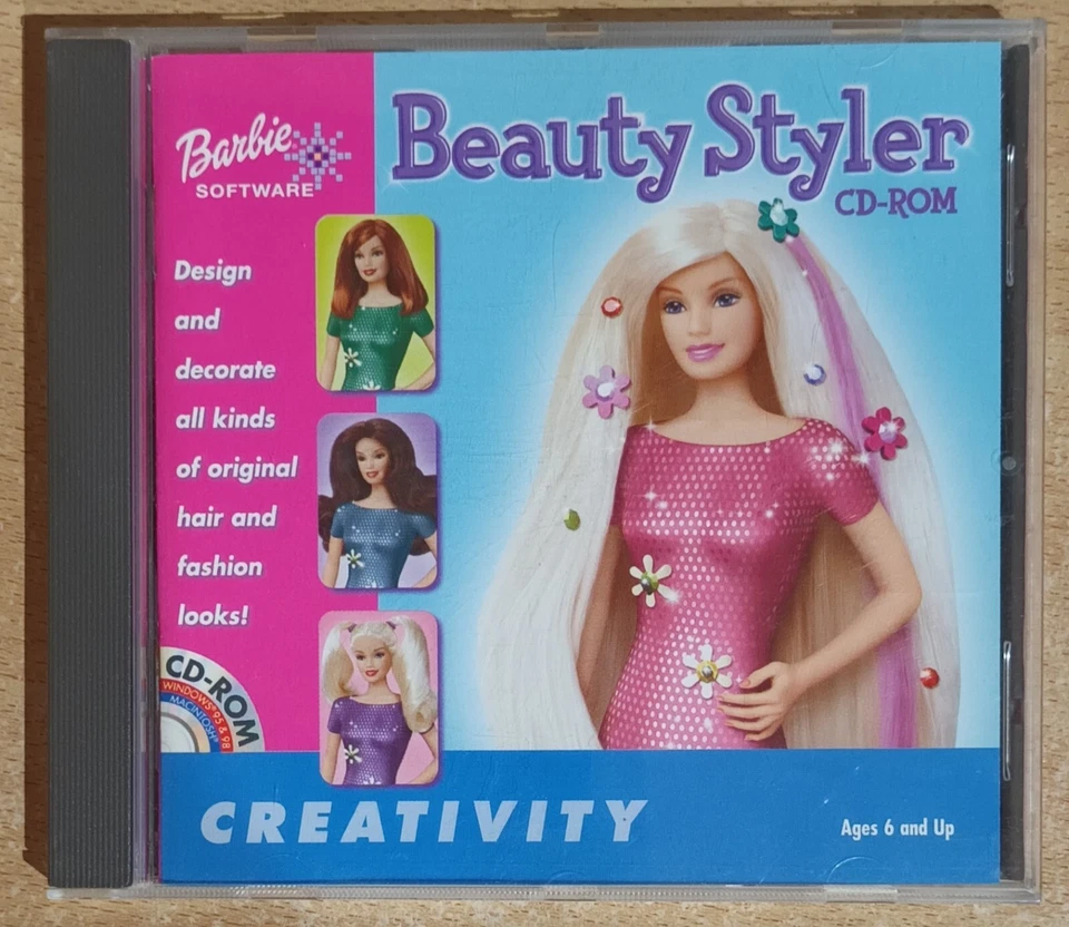 BARBIE BEAUTY STYLER PC/MAC CD-ROM CREATIVITY GAME excellent condition - Image 1 of 1