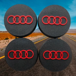 Audi Floating / Dynamic Centre Wheel Caps – 60mm – Stationary Motion Effect - Picture 1 of 4