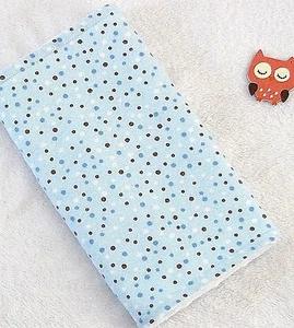 Handcrafted Flannel Blue Dot Print & White Minky Bubble Baby Burp Cloth - Picture 1 of 2