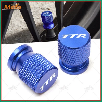 CNC Wheel Tire Valve Stem Caps Cover For YAMAHA TTR230 TTR110E TTR125 TTR250 E - Image 1 of 2