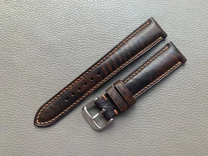 Cinturino orologio vera pelle di mucca pelle VEG 16 17 18 19 20 21 22 23 24mm - Foto 1 di 10