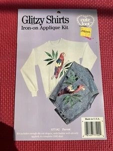 Glitzy Shirts. Parrot Design. Iron On Fusible Appliqué Kit. For One Garment Only - Picture 1 of 3