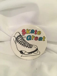Skate Great Ice Skating Pin Button 1991  Vintage Collectible Figure Skating - Picture 1 of 2
