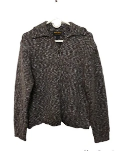 Woolrich womens sweater Purple and Gray Wool/acrylic w full double zip size XL - Bild 1 von 11