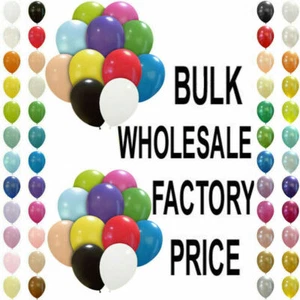 100 LARGE PLAIN 10" BALLOONS BALLONS helium BALLOONS Quality Bday Wedding BALOON - Picture 1 of 29