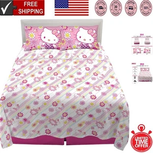 Hello Kitty Full Size Bedding Set - Super Soft Microfiber for Cozy Kids' Rooms - Picture 1 of 4