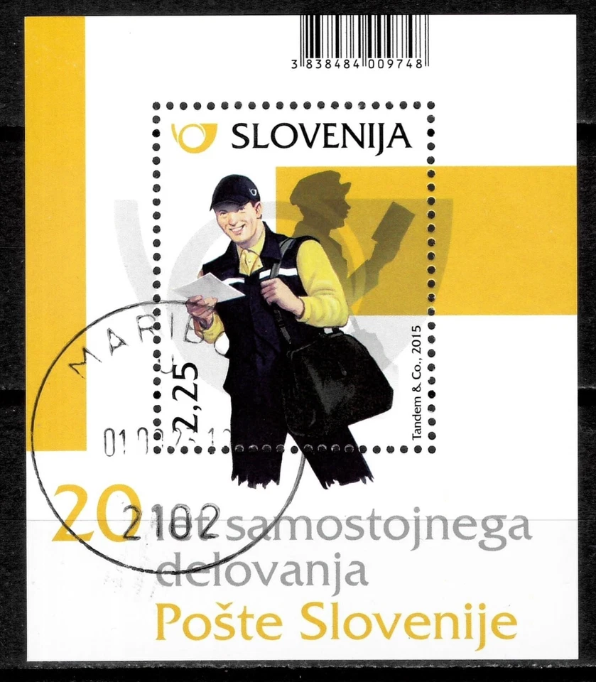 Slovenia 2015 ☀  20 years of Slovenian post ☀ Canceled CTO New MNH - Image 1 of 1