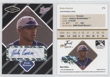 2005 Just Minors Justifiable Black Auto /25 Ricky Romero #71 Rookie Auto RC
