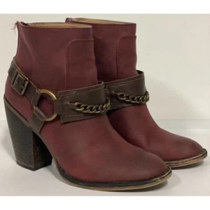 Candie's Heeled Ankle Boots Wine Size 9.5 - Picture 1 of 11