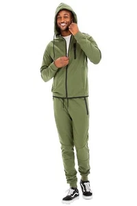 2-Piece Zip-up Hoodie & Sweat Pants Set By Weiv - Picture 1 of 5