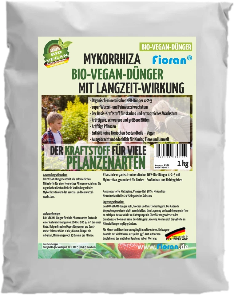 Fioran Bio 1 5 15kg Mykorrhiza Bio Vegan Dünger Langzeitwirkung DE Herstellung - Bild 1 von 3