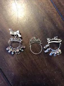 MOTHER Pin Brooch Necklace Birthstone Baby Booties Mom Grandma Jewelry Gold - Picture 1 of 8