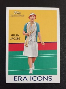 Helen Jacobs 2009 Topps National Chicle Era Icons Insert Card # EI-10
