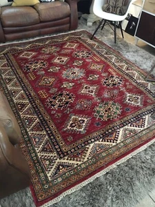 Kazak Rot Teppich Wolle 70”x92” - Bild 1 von 6