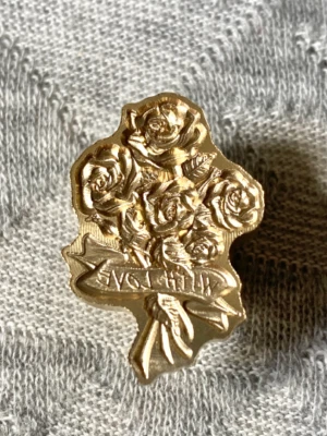 Selo de cera buquê rosa 3D com amor - Imagem 1 de 4