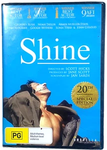 Shine Geoffrey Rush Administrador Mueller-Stahl Noah Taylor SoniaTodd DVD R4 PG PAL 1996 - Imagen 1 de 3