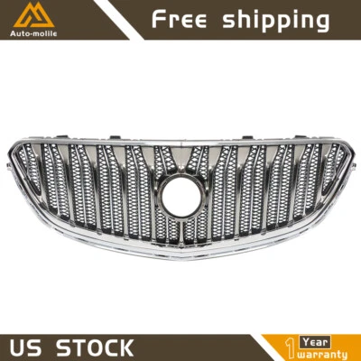 Parrilla de parachoques superior delantera de plástico cromado negro para Buick Enclave 2013-2017 Foto 1 de 4