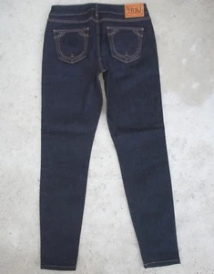 True Religion Women's Jeans Halle Mid Rise Skinny Ankle Sz 28 Dark Blue Stretchy - Picture 1 of 11