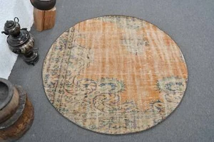 Vintage Teppich, Türkischer Teppich, 4,4x4,4 ft Akzentteppich, Orientteppich, Küchenteppich - Bild 1 von 6