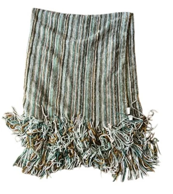 Pier 1 Imports Manta de Chenilla con Flecos 50" x 60" Rayas Multicolor Foto 1 de 4