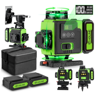 16 Line Laser Level Wasserwaage 4D 360° Kreuzlinienlaser Selbstnivellierend Kit - Bild 1 von 4