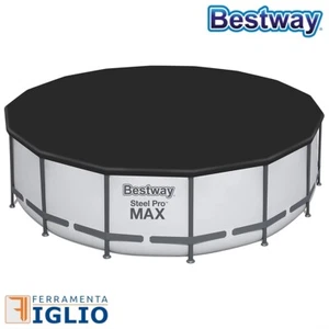 Telo Copripiscina in PVC Copertura per Piscina Tonda Rotonda Fuoriterra Ø 488 cm - Foto 1 di 10