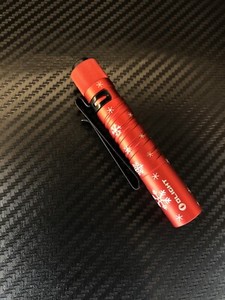 Olight I3T EOS Limited Edition Red Snow Flakes Dual-Output EDC Torch Flashlight