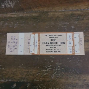 ISLEY BROTHERS 1977 TOUR UNUSED MARKET SQUARE ARENA CONCERT TICKET-NM TO MINT - Picture 1 of 7