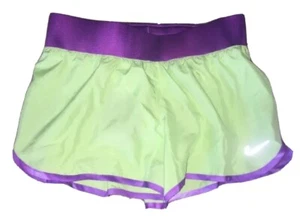 Nike Tempo Rival GFX Dri-Fit Shorts Purple Neon Green Girls Small $35 - Picture 1 of 10