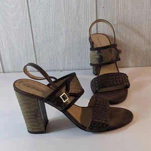 Tahari Jada Schuhe klobiger Absatz offene Zehenpartie EUC Größe 8 - Bild 1 von 9